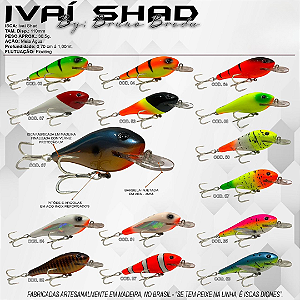 Isca Artificial Diones Ivai Shad 110 - Meia-Água 11cm 30.5g