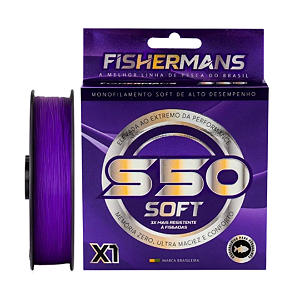 Linha Monofilamento Fishermans S50 Soft 0,43 mm – 300mts – Roxa