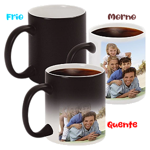 Caneca Mágica Preta para Sublimação com Interior Branco - Unidade