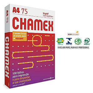 Papel Chamex A4 Sulfite 75g - Pacote C/ 500 Folhas - Unidade