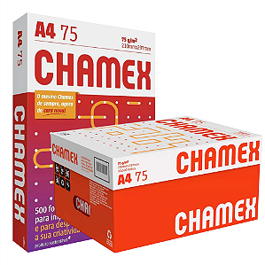 Papel Chamex A4 Sulfite 75g -500 folhas - Caixa com 10 Unidades
