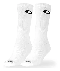 Kit Meia Oakley Cano Alto Essential Crew Sock Masculina - Branca