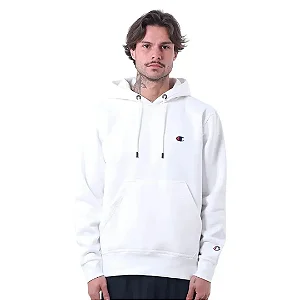 Moletom Canguru Champion Superfleece Logo - OFF WHITE