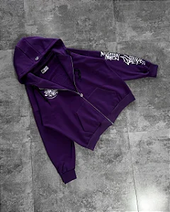 Blusa Moletom de Zíper Tripside “Circle” - Roxo