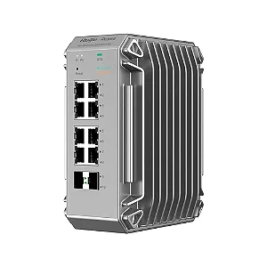 Switch Industrial Poe 08 portas GIGA + 02 portas SFP com proteção
