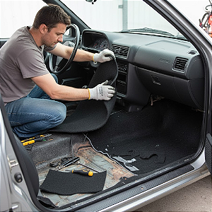 Carpete Automotivo Autolour com Resina 1m – Cinza Claro, Grafite Escuro ou Preto | Etruria