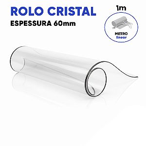 Rolo Cristal PVC Transparente – Diversas Espessuras | Flexível, Impermeável e Resistente