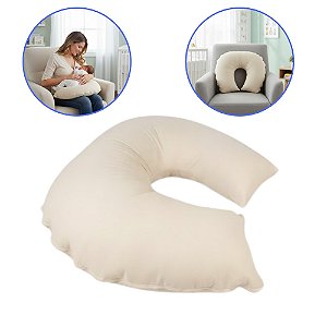 Almofada Amamentação Impermeável Fibra Siliconada Antialérgica Com Zíper 59x45cm