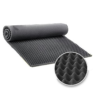 Kit 10x Placa Acústica Caixa de Ovo Antichamas – 30x30x5cm - Isolamento e Tratamento Acústico - Central Espumas