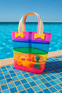 Bolsa Infantil Plástico Colorida YOS Pequeninos Arco-Íris