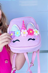 Mochila Infantil Unicórnio Rosa YOS Pequeninos