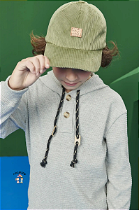 Boné Infantil Veludo Verde Luc.boo