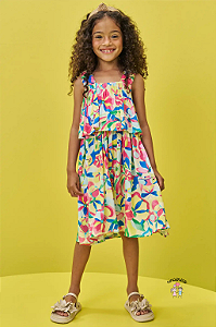 Vestido Infantil Multicolor Floral Infanti