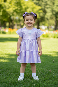 Vestido Infantil Bruma Roxo Cinti Baby