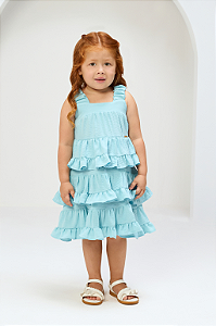 Vestido Infantil Air Flow Azul Bambollina