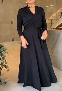 Vestido madrinha preto longo 50