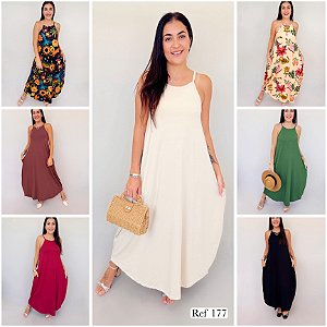 Vestido bamboo top liso e estampado U