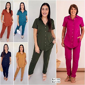 Blusa botão g verde escuro