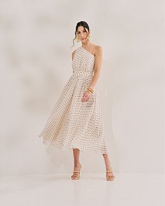 vestido midi em poa 46