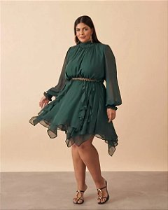 vestido curto fairy verde 44