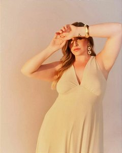 vestido longo tule branco 44