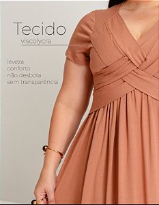 Vestido cora marrom g4