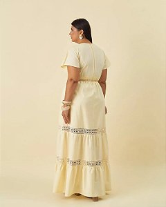 vestido bolsoni amarelo 44