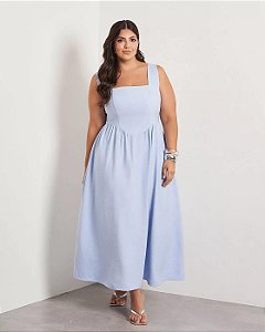 vestido barel azul 44