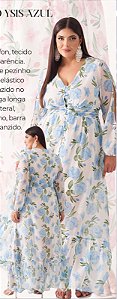 vestido ysis florido azul 50