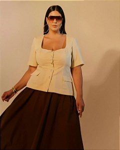 Blusa colete amarelo 46