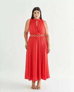 Vestido midi december vermelho 50