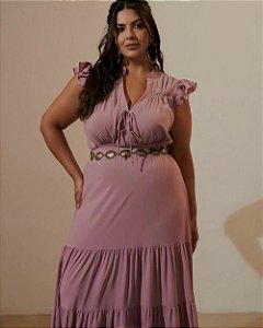 vestido longo bless rose 46