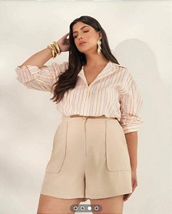 Camisa social bege 42