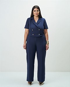 Conjunto blazer com calça marinho 44
