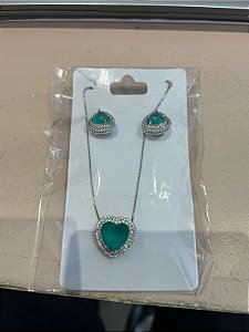 Conjunto esmeralda corção verde