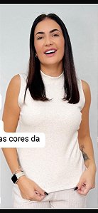 Blusa bambu com gola