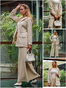 Conjunto parka maquinetado