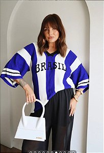 Camisa brasil azul com branco