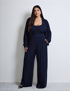 Conjunto jaqueta e calça azul marinho 54