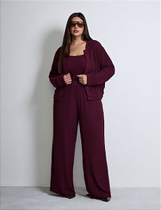 Conjunto jaqueta e calça marrom 54