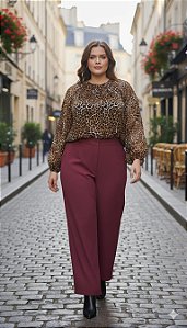 blusa onça marrom 48
