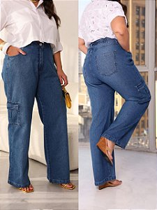 Calça jeans cargo 52