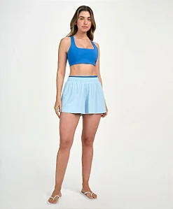 Shorts 2 Em 1 Com Bolso e Franzido TN AG