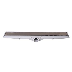 Ralo Linear com Grelha 5x100cm Inox Luxo Estrela