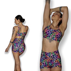 Conjunto Fit estampado