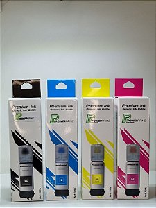 Kit 4 Refil de Tinta Compativel Power Prime L3250 L3150 T544 70ml