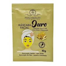 Máscara Facial Gold Phallebeauty | Hidratação e Luminosidade Instantânea
