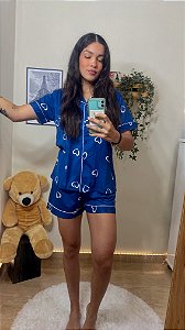 Pijama Americano - Coração Marinho