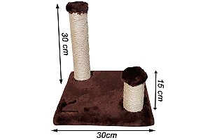 Luppet Brinquedo Arranhador Quadrado Com Postes Para Gatos Marrom
