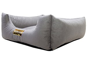Cama Quadrada para Cachorro ou Gatos Super Luxo Luppet Cinza Tamanho:M